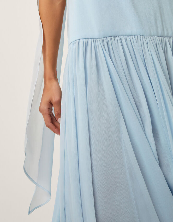 The India Edit Tara Drop Waist Maxi Dress, Blue (PALE BLUE), large