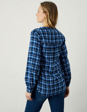 Check Longline Shirt, Blue (BLUE), large