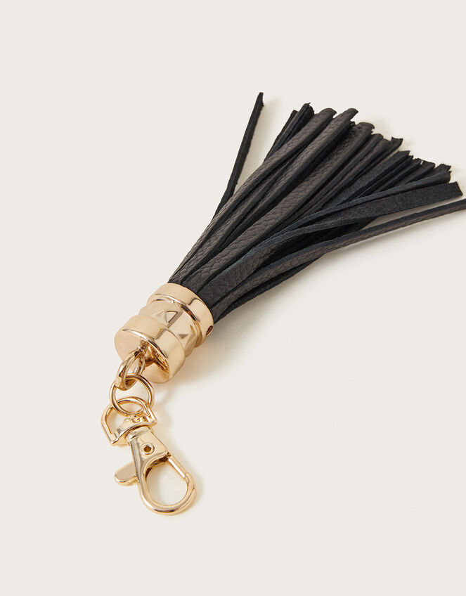 Leather Tassel Keyring, , large