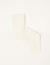 Baby Glitter Spot Tights, Gold (GOLD), large