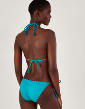 Scallop Bikini Bottoms in Recycled Polyester, Blue (TURQUOISE), large