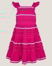 Frilly Ric Rac Sundress, Pink (PINK), large