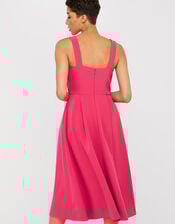 Alexa Bow Fit and Flare Dress, Pink (PINK), large