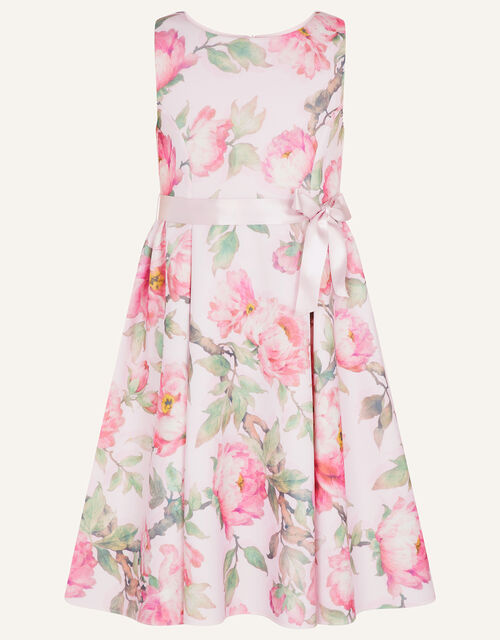Betty Winter Floral Scuba Dress, Pink (PINK), large