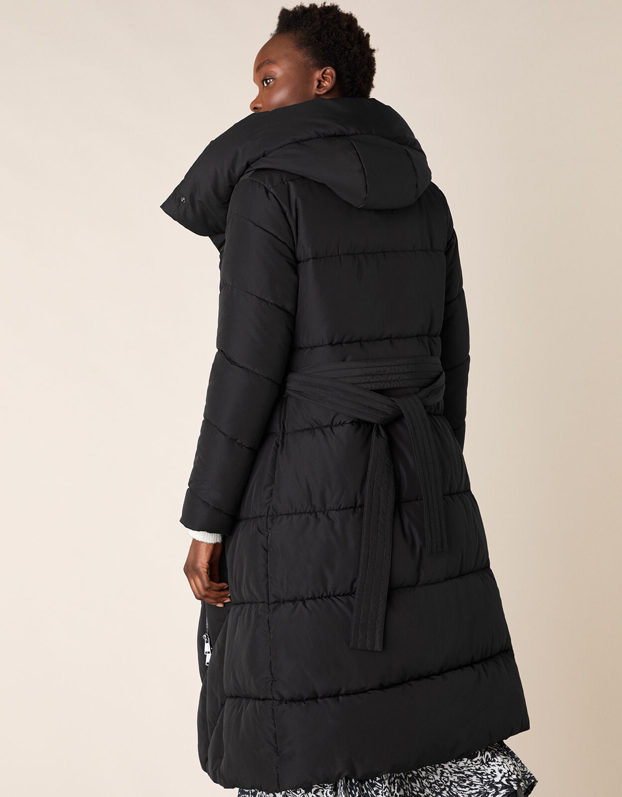 Monsoon black puffer coat clearance