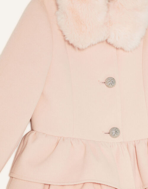 Triple Frill Coat, Pink (PALE PINK), large