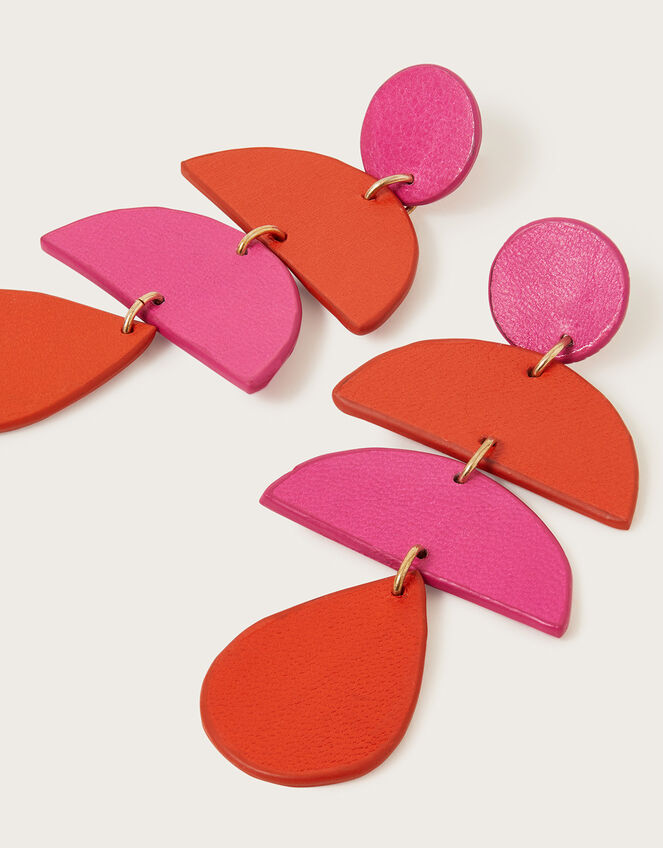 Colourblock Disc Earrings, , large