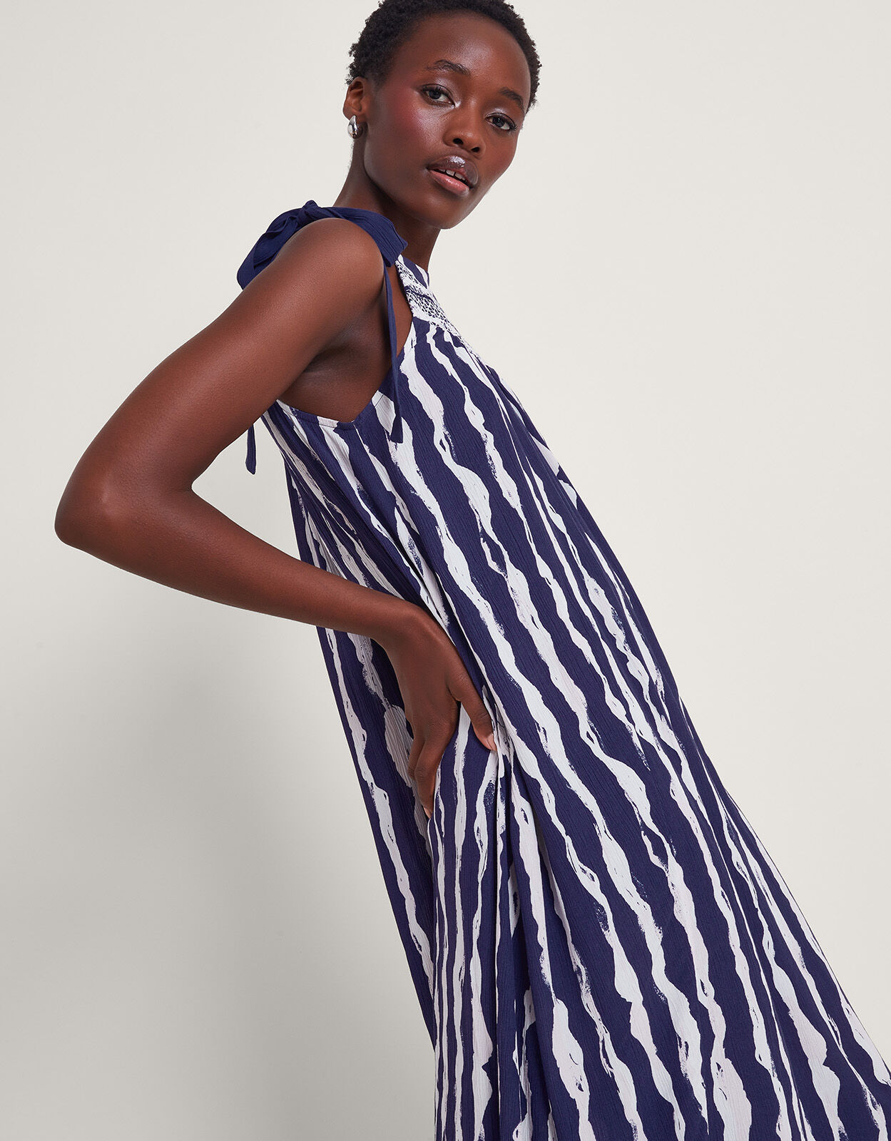 Monsoon striped maxi dress clearance