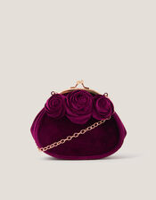 Rose Velvet Clip Frame Bag, , large