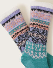 Fair Isle Slipper Socks , , large