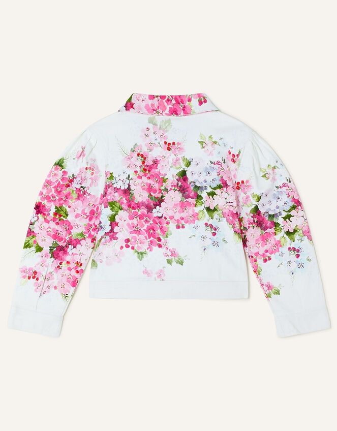 Boutique Hydrangea Denim Jacket , Multi (MULTI), large