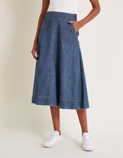 Harper Denim Skirt, Blue (DENIM BLUE), large
