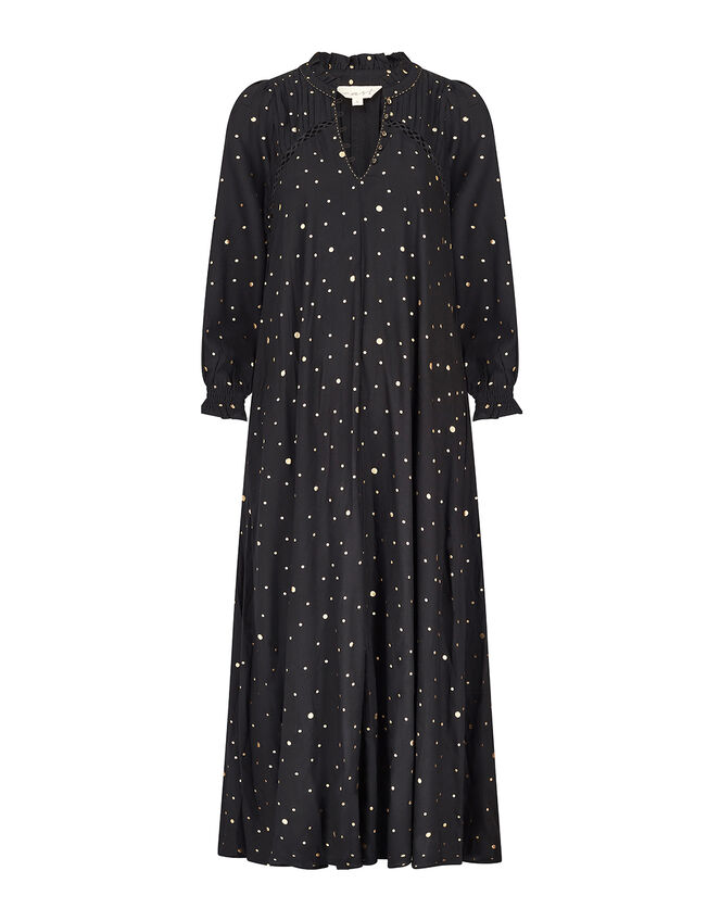 East Micah Foil Print Dress, Black (BLACK), large