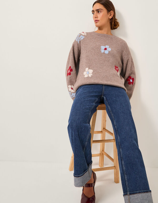 Fenn Floral Jumper Mink