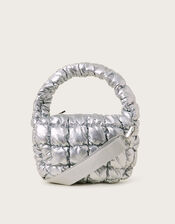 Quilted Metallic Tote Bag, , large