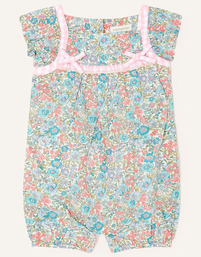 Newborn Ditsy Print Romper, Blue (BLUE), large