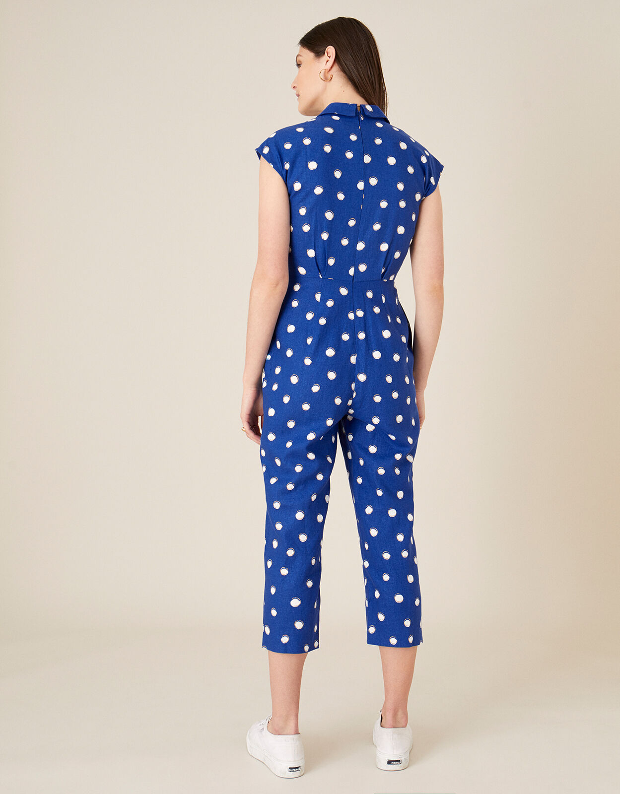 Spot print jumpsuit deals