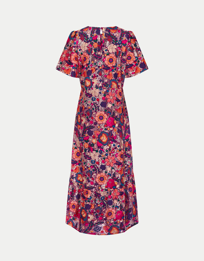 East Floral Print Midi Dress, Multi (MULTI), large