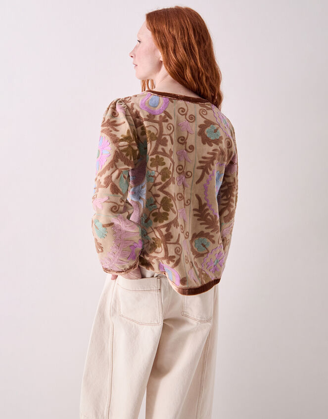 East Calla Embroidered Jacket, Camel (BEIGE), large