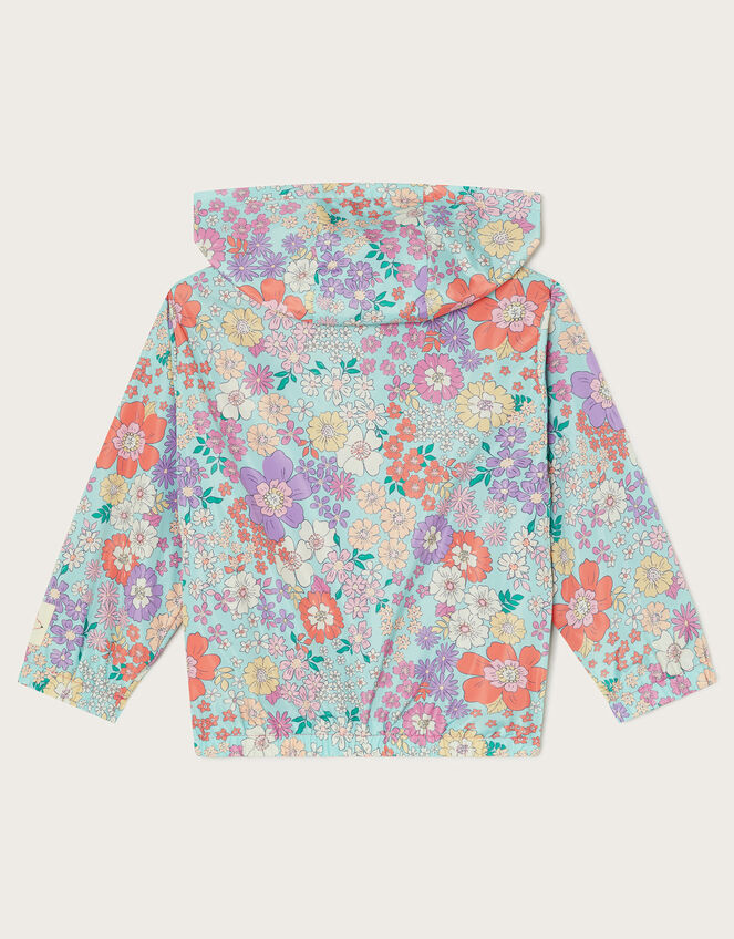 Floral Print Windbreaker Jacket, Multi (MULTI), large
