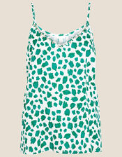 Animal Print Cami in LENZING™ ECOVERO™, Green (GREEN), large