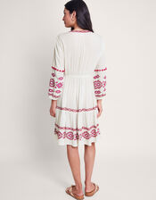 Catia Embroidered Kaftan, White (WHITE), large