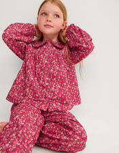 Floral Print Long Pyjamas Set , Pink (PINK), large