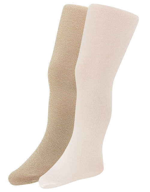 Baby Sparkly Tights Set Gold Baby Girls' Tights & Socks Monsoon UK.
