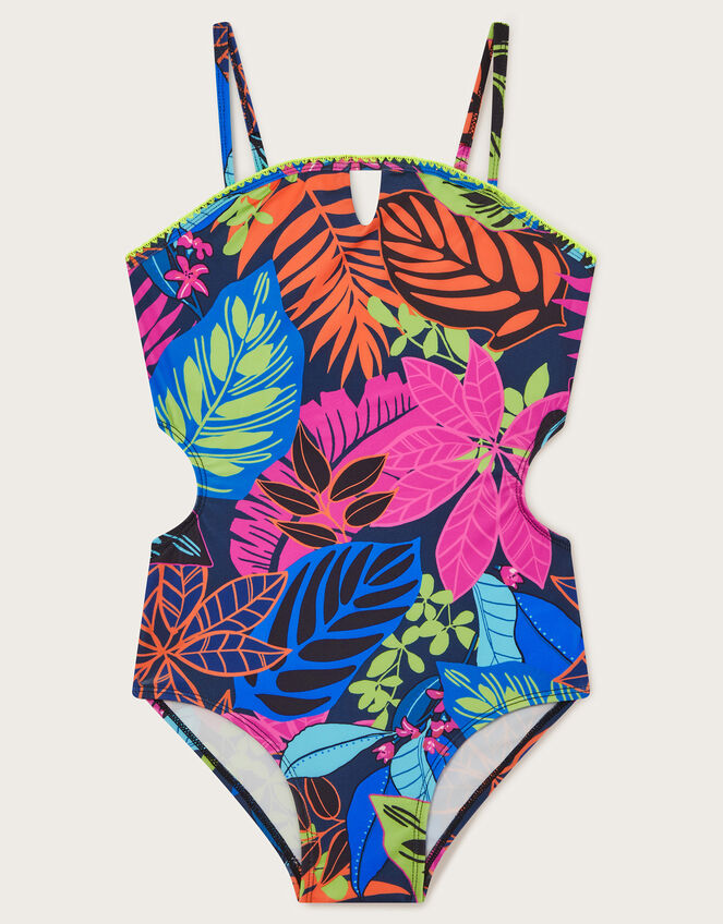 Palm Cut-Out Swimsuit , Multi (MULTI), large