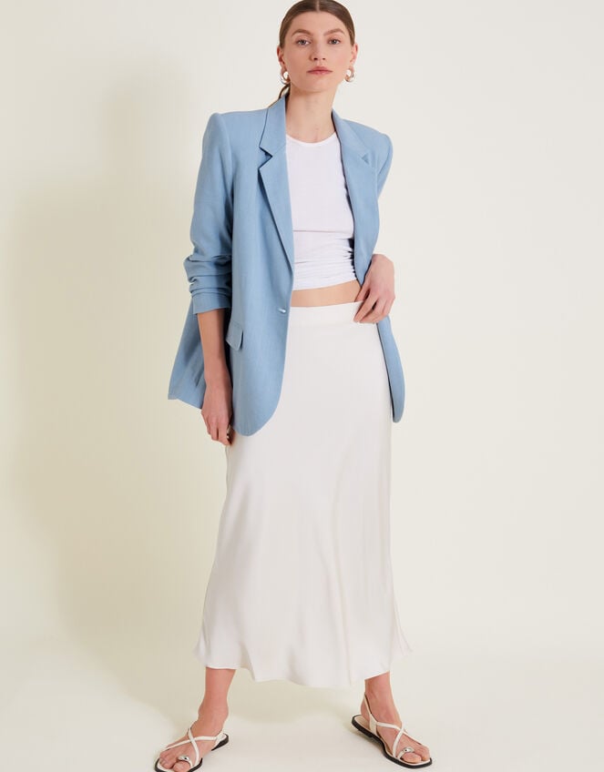 Sabrina Single-Breasted Blazer , Blue (BLUE), large