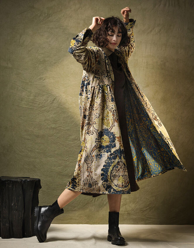One Hundred Stars Dhurrie Velvet Duster Coat