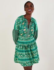 Monsoon Printed Tiered Cami Midi Dress in LENZING ECOVERO