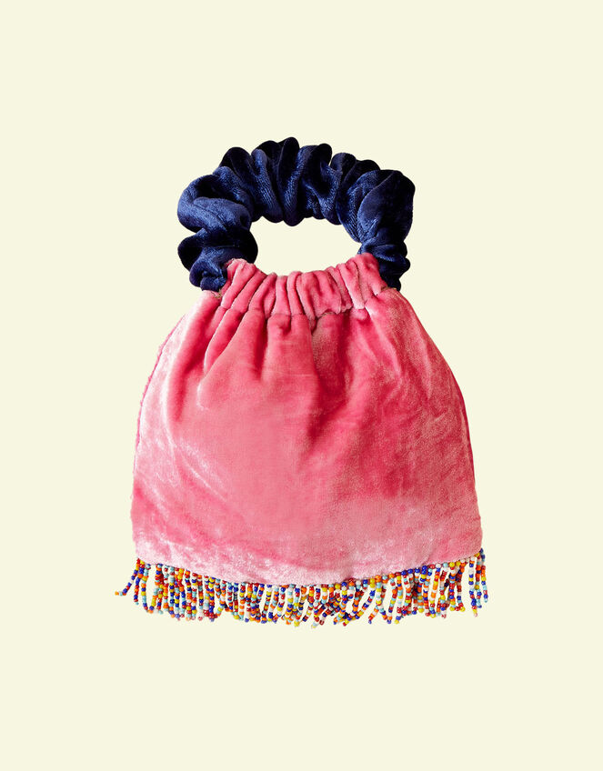 La Galeria Elefante Poco Loco Velvet Bag, Pink (PINK), large