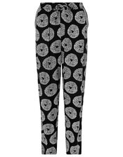 ARTISAN STUDIO Circle Print Trousers, Black (BLACK), large