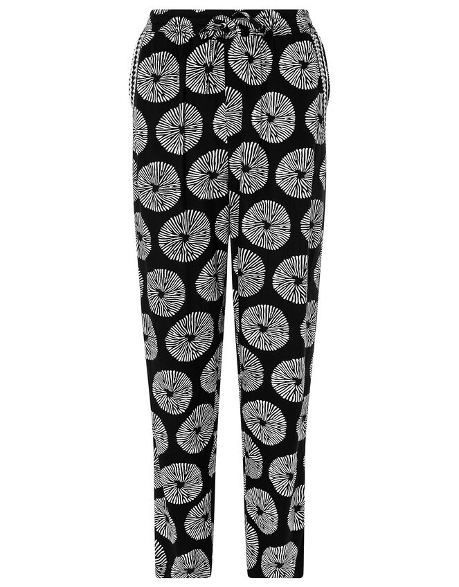 ARTISAN STUDIO Circle Print Trousers, Black (BLACK), large