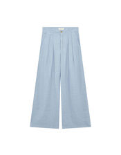 Maison Hotel Marisa Wide Leg Linen Trousers, Blue (BLUE), large