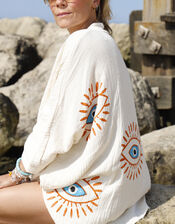 Meraki Beach Woodblock Print Beach Shirt, , large