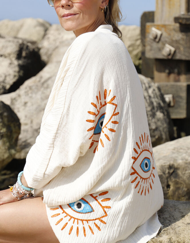 Meraki Beach Woodblock Print Beach Shirt, , large