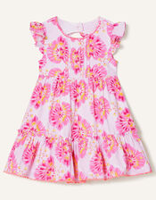 Baby Tie Dye Heart Dress , Ivory (IVORY), large