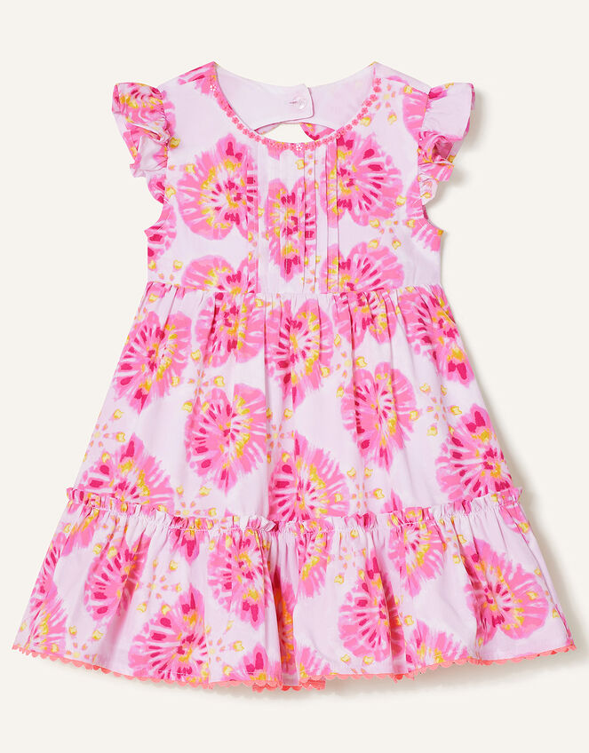 Baby Tie Dye Heart Dress , Ivory (IVORY), large