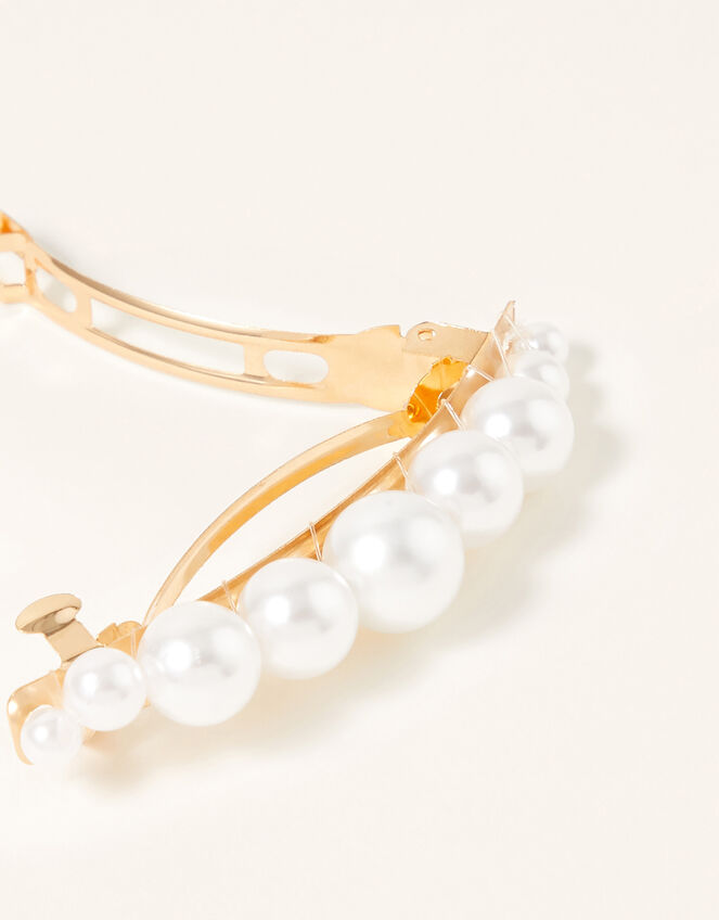 Pearly Barrette Clip, , large
