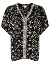 ARTISAN STUDIO Batik Print Top, Black (BLACK), large