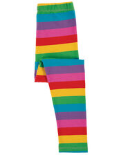 Frugi Rainbow Stripe Leggings, Multi (MULTI), large