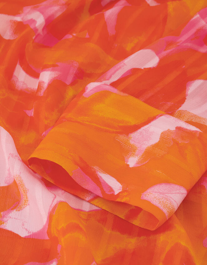 Fabienne Chapot Print Maxi Shirt Dress, Orange (ORANGE), large