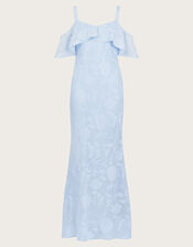 Briella Burnout Dress, Blue (BLUE), large
