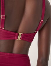 Mia Bandeau Bikini Top, Red (BURGUNDY), large