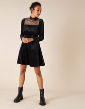 Mia Heat-Seal Gem Short Dress, Black (BLACK), large