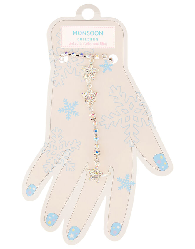 Sparkle Star Linked Bracelet and Ring, , large