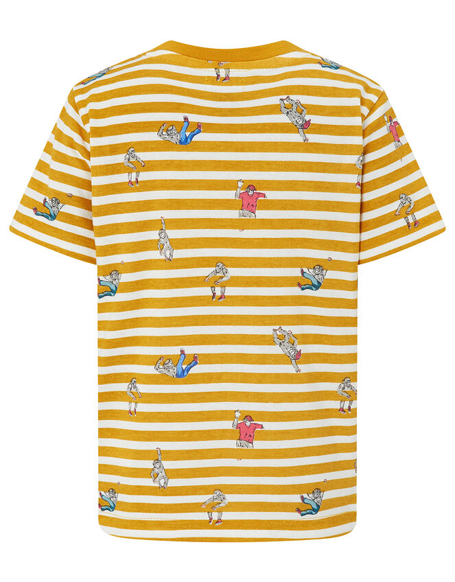 Scotty Striped Monkey T-Shirt, Yellow (MUSTARD), large