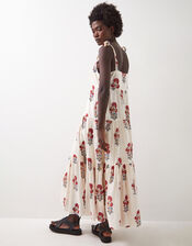 East Lucy Floral Tiered Maxi Dress, Pink (PINK), large